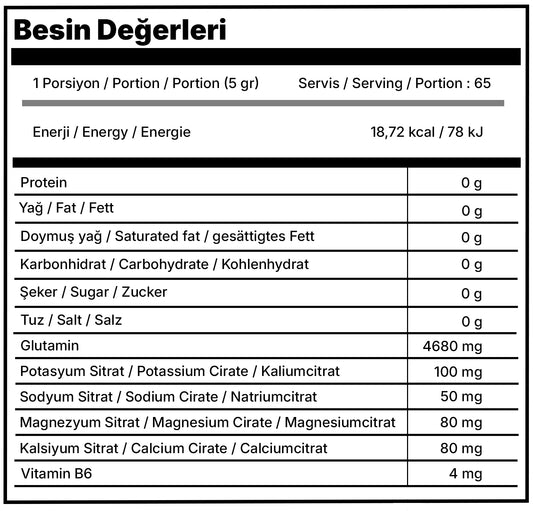 GLUTAMİNE Be Perfect Aromasız 325 gr